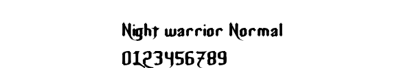 Fuente Night warrior Normal.ttf