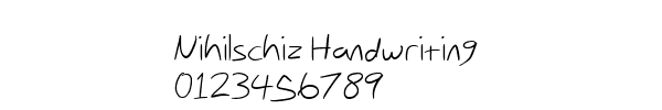 Fuente Nihilschiz Handwriting.ttf