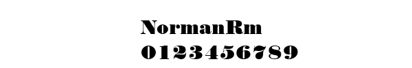 Fuente NormanRm.ttf