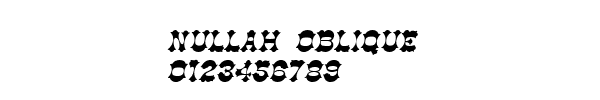 Fuente Nullah Oblique.ttf