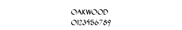 Fuente OAKWOOD.TTF