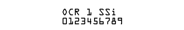 Fuente OCR 1 SSi.ttf