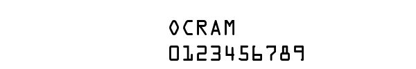 Fuente OCRAM.ttf