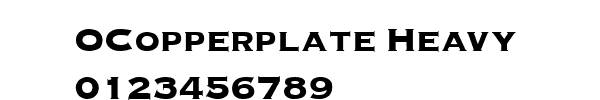 Fuente OCopperplate Heavy.ttf