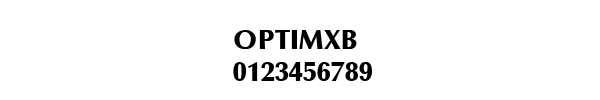 Fuente OPTIMXB.TTF