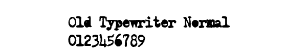 Fuente Old Typewriter Normal.ttf