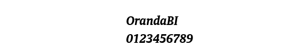 Fuente OrandaBI.ttf