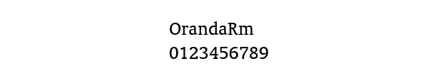 Fuente OrandaRm.ttf
