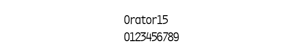 Fuente Orator15.ttf
