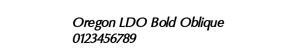 Fuente Oregon LDO Bold Oblique.ttf