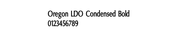 Fuente Oregon LDO Condensed Bold.ttf