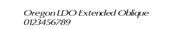 Fuente Oregon LDO Extended Oblique.ttf
