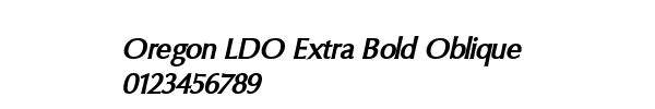 Fuente Oregon LDO Extra Bold Oblique.ttf