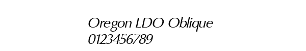 Fuente Oregon LDO Oblique.ttf