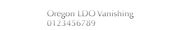 Fuente Oregon LDO Vanishing.ttf