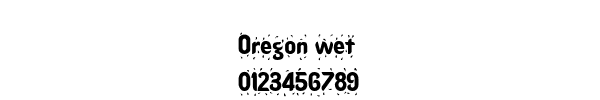 Fuente Oregon wet.ttf
