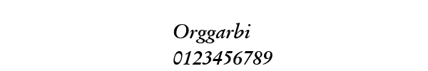 Fuente Orggarbi.ttf