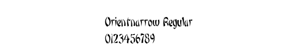 Fuente Orientnarrow Regular.ttf