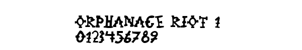 Fuente Orphanage Riot 1.ttf