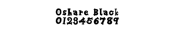 Fuente Oshare Black.ttf
