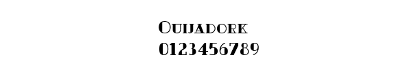 Fuente Ouijadork.ttf