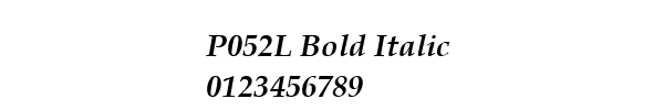 Fuente P052L Bold Italic.ttf