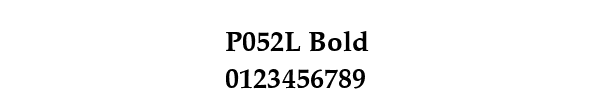 Fuente P052L Bold.ttf