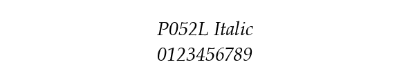 Fuente P052L Italic.ttf