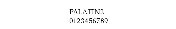 Fuente PALATIN2.TTF