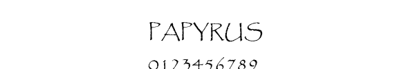 Fuente PAPYRUS.TTF