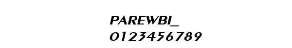 Fuente PAREWBI_.TTF