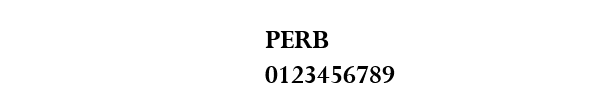Fuente PERB.TTF