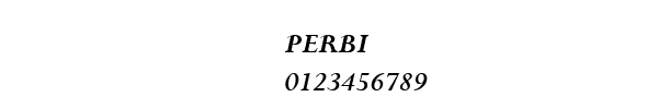 Fuente PERBI.TTF