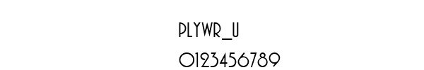 Fuente PLYWR_U.TTF