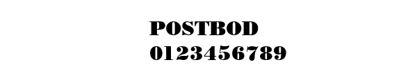 Fuente POSTBOD.TTF
