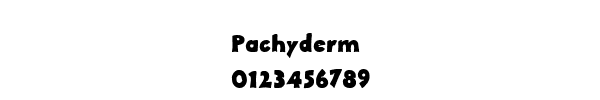 Fuente Pachyderm.ttf