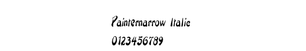 Fuente Painternarrow Italic.ttf