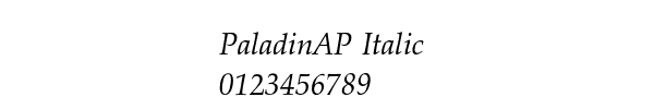 Fuente PaladinAP Italic.ttf