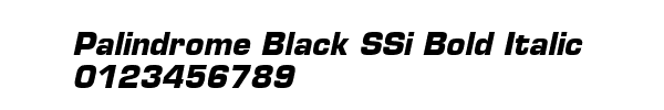 Fuente Palindrome Black SSi Bold Italic.ttf