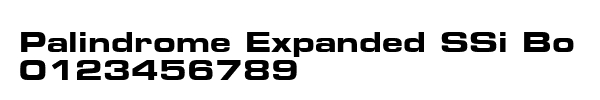 Fuente Palindrome Expanded SSi Bold Expanded .ttf