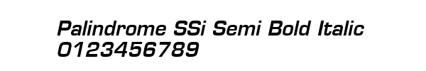 Fuente Palindrome SSi Semi Bold Italic.ttf