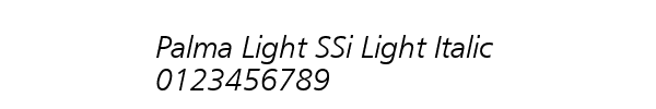 Fuente Palma Light SSi Light Italic.ttf