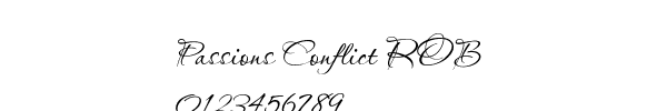 Fuente Passions Conflict ROB.ttf