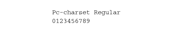 Fuente Pc-charset Regular.ttf
