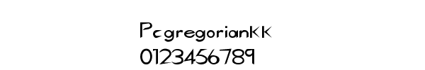 Fuente Pcgregoriankk.ttf