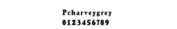 Fuente Pcharveygrey.ttf