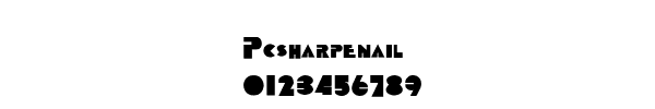 Fuente Pcsharpenail.ttf