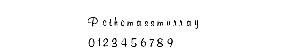 Fuente Pcthomassmurray.ttf