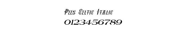 Fuente Pees Celtic Italic.ttf