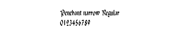 Fuente Penchant narrow Regular.ttf